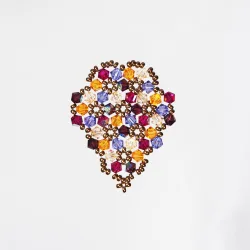  - Brooch Grapes Malvina -  - Laiton bronze